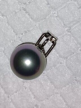 Majorica Pearl Necklace Charm Sterling Silver